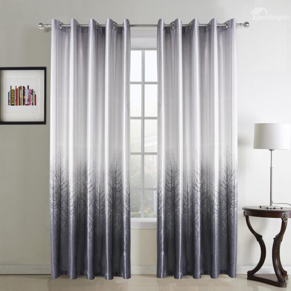 Top Quality Pretty Pastoral Style Black Custom Curtain