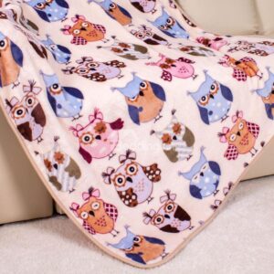 Lovely Lot Kinds of Owls Pattern Blanket
