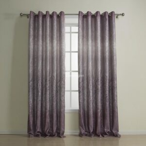 Best Quality Romantic Purple Grommet Top Custom Curtain