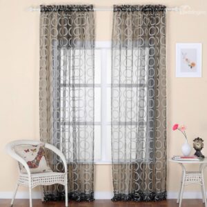Cut Flowers Fantastic Custom Sheer Curtain with Beads