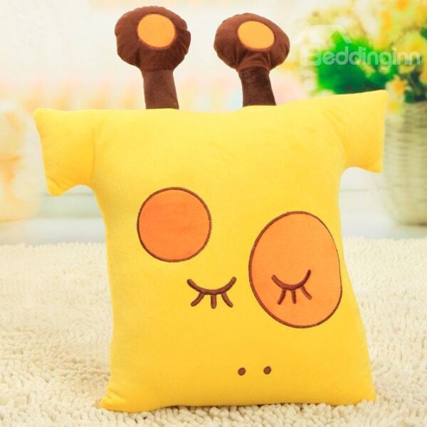 Super Soft Amazing Yellow Giraffe Pattern Throw Pillow