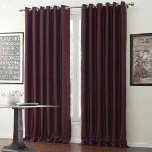 High Density Fantastic Wine Red Custom Made Curtain