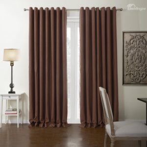 High Class Solid Color Blackout Custom Made Curtain