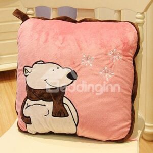 Super Cool Polar Bear Wearing Scarf Pillow and Blanket