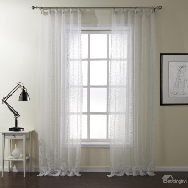 Best Quality Graceful White Custom Sheer Curtain