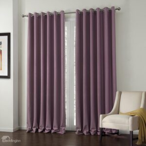 Concave Convex Embossing Crommet Top Custom Curtain
