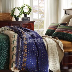 High Class Elegant Elk Print 4 Piece Bedding Set