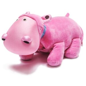 Creative Pink Hippopotamus Shape Pattern Pillow and Blanket
