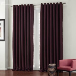 High Quality Wine Red High Density Custom Curtain