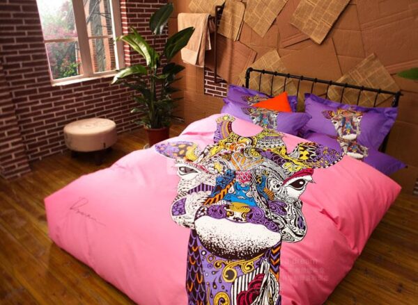 Unique Design Horse Totem 100% Cotton Duvet Cover Set