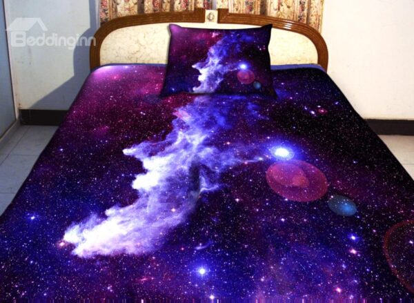 Amazing Purple Galaxy Print 4-Piece Duvet Cover Sets