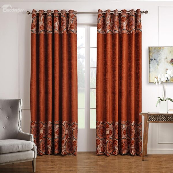 Top Class Rich Color Unique Pattern Custom Curtain
