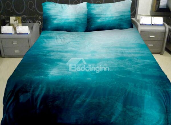 Peaceful Clouds Plains Print 4-Piece Duvet Cover Sets