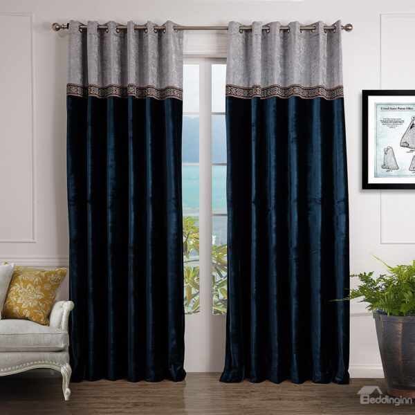 Top Class Decorative Border Design Custom Made Curtain