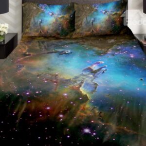 Dreaming Shining Star Island Print 4-Piece Duvet Cover Sets