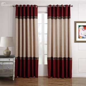 Hot Selling Fantastic Joint Color Decorative Border Design Custom Curtain