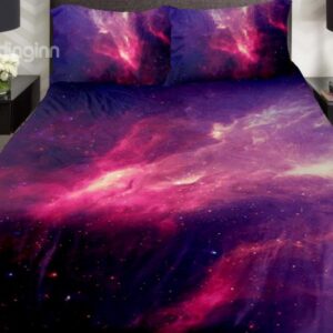Fantastic Red Nebula Print 4-Piece Duvet Cover Sets