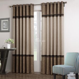 Elegant Joint Color Decorative Border Design Custom Curtain