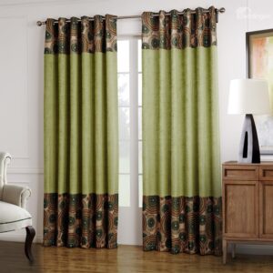 High Quality Fantastic Design Green Custom Curtain
