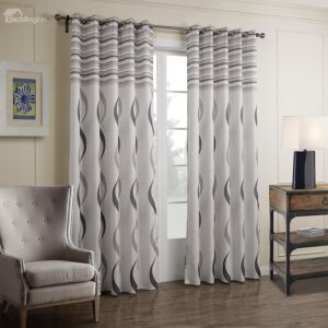 Fantastic Pretty Gray Wave Pattern Custom Curtain
