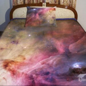 Purple Nebula and Shining Star Print 4-Piece Duvet Cover Sets