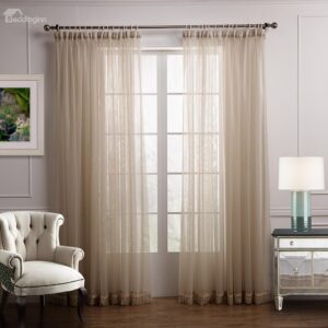 New Arrival Elegant Plain Color Custom Sheer Curtain