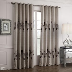 Fantastic Elegant Vase Floral Printing Custom Curtain