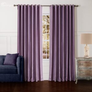 High Class Light Purple Pretty Granular Villus Custom Curtain