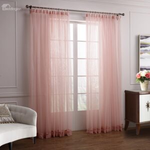 Wonderful Lovely Elegant Pink Cinderella Custom Sheer Curtain