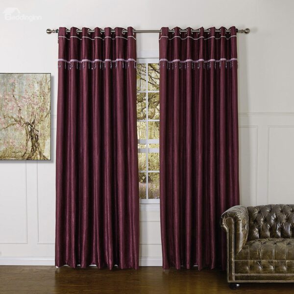 Top Class High Quality Granular Villus Custom Made Curtain