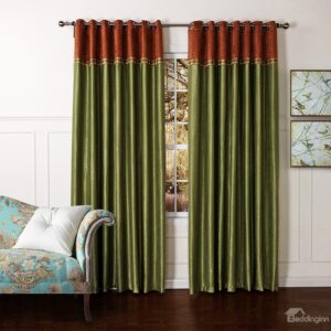 New Style Pretty Green Granular Villus Custom Curtain