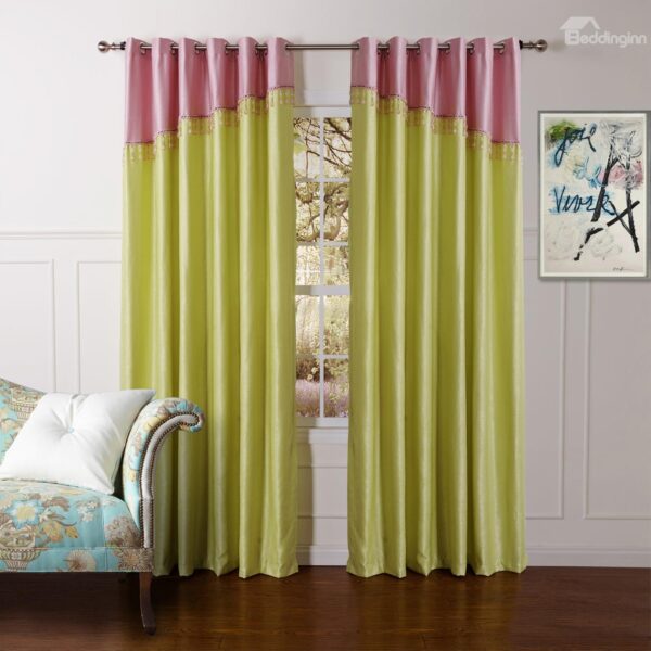 Beautiful Classic Emerald Green Granular Villus Custom Curtain