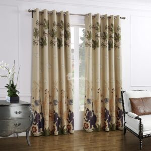Elegant Grommet Top Two Pieces Custom Curtain