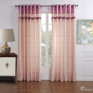 Classic Wonderful Embroidery Pretty Pink Custom Curtain