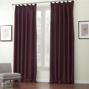 Amazing Graceful Pure Red Pattern Custom Curtain