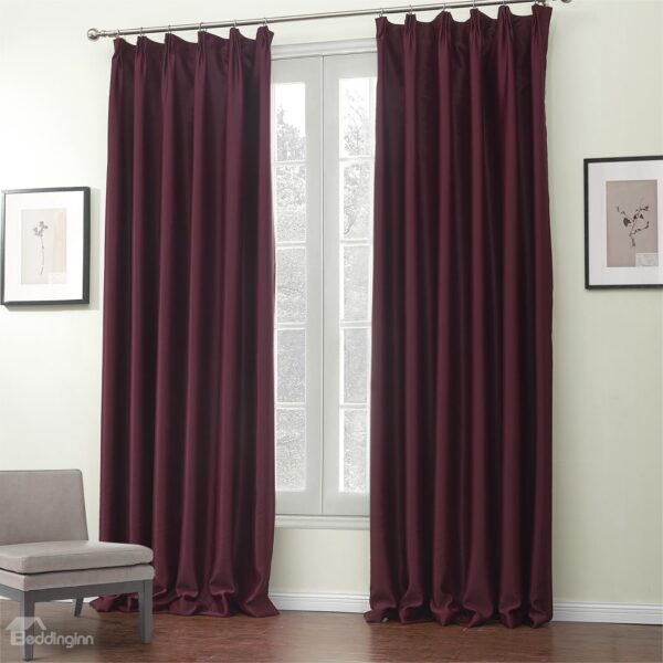 Amazing Graceful Pure Red Pattern Custom Curtain
