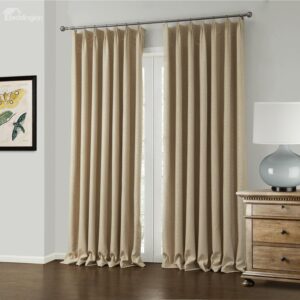 Amazing Elegant Beige Jacquard Pattern Custom Curtain