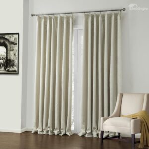 Fantastic Elegant White Jacquard Pattern Custom Curtain