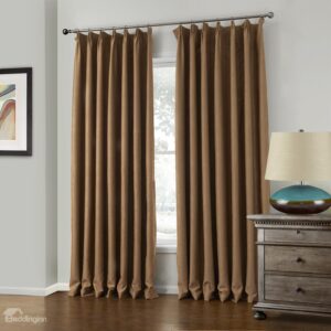 Fantastic Elegant Brown Amboss Pattern Custom Curtain