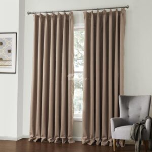 Fantastic Elegant Beige Amboss Pattern Custom Curtain