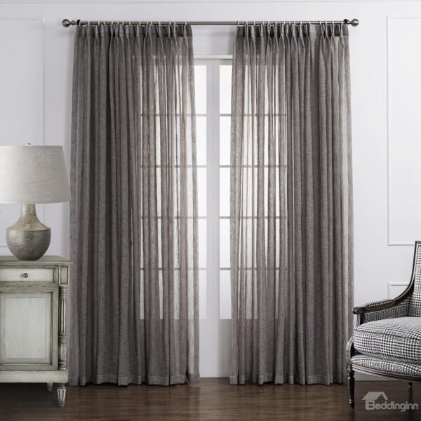 Popular Classic Polyester and Linen Custom Sheer Curtain