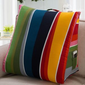 Super Lovely Iridescent Color Style Coral Fleece Filling Throw Pillow