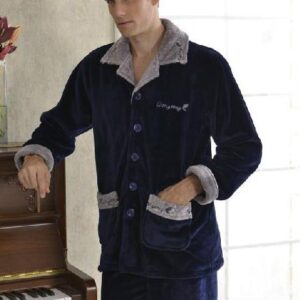 Wonderful Elegant Deep Blue Concise Design Male Loungewear