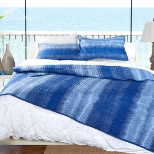 New Style Concise Pure Sea Blue Design Bed in a Bag