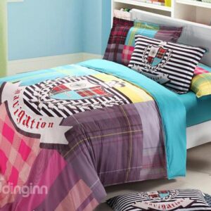 Modern Fashion British Style 4-Piece Cotton Duvet Cover Sets