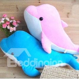 Super Soft Cute Dolphin Shape Pattern Throw Pillow