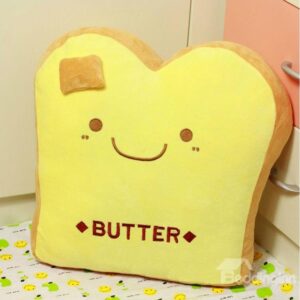 Creative Breakfast Butter Shape Pattern Throw Pillow