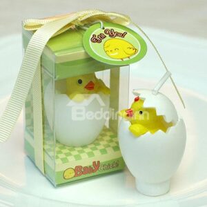 Chinese Zodiac Series Baby Rooster in Eggshell Candle