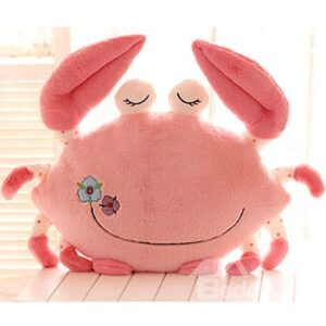 Cute Flying Crab and Embroidery Pattern Throw Pillow
