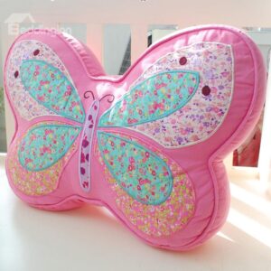 Super Cute Lovely Butterfly and Little Flowers Pattern Throw Pillow